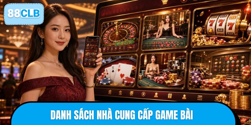 Danh sách nhà cung cấp game bài tạo nên sức hút 88CLB