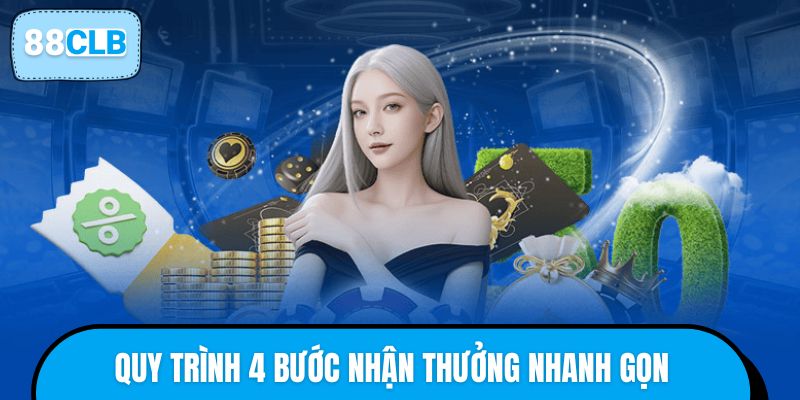 Quy trình 4 bước nhận thưởng nhanh gọn