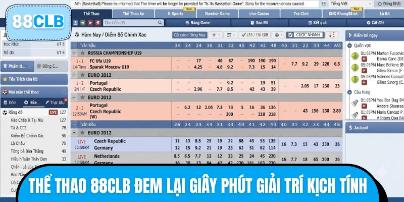 Thể thao 88CLB đem lại giây phút giải trí kịch tính
