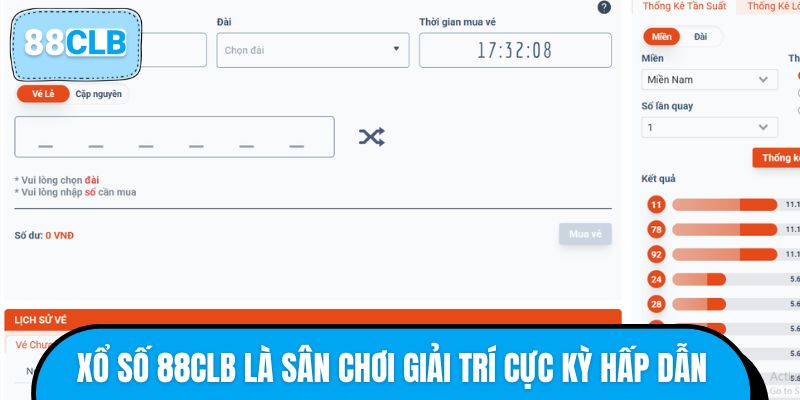 Xổ số 88CLB là sân chơi giải trí cực kỳ hấp dẫn